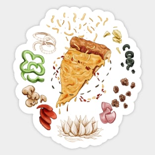 Pizza Mandala Sticker